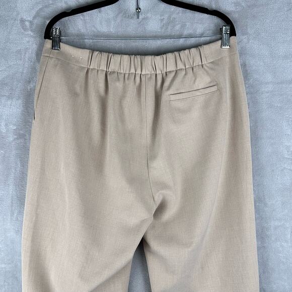 J McLaughlin Pants Womens 14 Tan Plus Straight Leg Trouser Elastic Waist Career - Picture 5 of 14